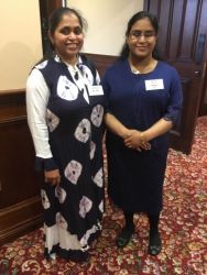 Nekha and her mum arrive for the presentation ceremony.